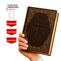 Service d'impression multilingue anglais-espagnol personnalisé, directement de l'usine, pour la production de Bibles chrétiennes reliées en gros.