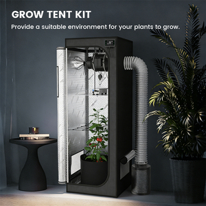 <span class=keywords><strong>Serre</strong></span> <span class=keywords><strong>de</strong></span> culture intérieure réfléchissante en Mylar 600D haute densité 60x60x180cm pour plantes, légumes et fleurs - Product Image 3