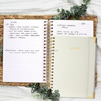Cuaderno Espiral Personalizado con Tapa Dura, B5, 160 Páginas, Rayado, Diseño Estético para Mujeres, Certificado FSC, Regalo Escolar, Impresión UV, OEM