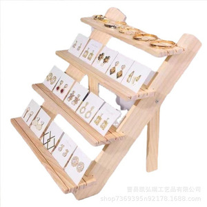Support de présentation de bijoux en bois massif, minimaliste et tendance Instagram, idéal pour boucles d'oreilles et clous d'oreilles, parfait pour les vendeurs de rue, pour une présentation optimale. - Product Image 5