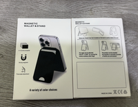 Manchon de support réglable boucle rabattable aimant puissant pour iPhone Style cuir téléphone Logo fentes porte-carte portefeuille magnétique