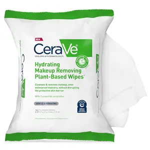 Toallitas desmaquillantes de limpieza facial hidratantes personalizadas OEM | Cara biodegradable a base de plantas | Adecuado para pieles sensibles