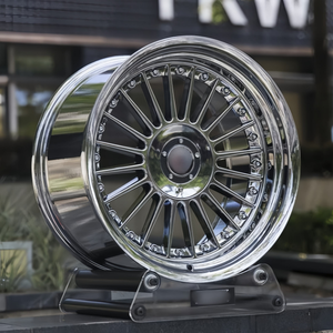 Ruedas Cóncavas Cromadas AVT 4x108 5x120 5x112, Ruedas de 19 Pulgadas para Automóviles, Ruedas de Flujo Formado para <span class=keywords><strong>Alpina</strong></span> BMW E60 E39 E38 E34 - Product Image 2