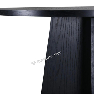 Hiện Đại Rắn Gỗ Bàn Bếp Với Hình Nón Gỗ Bệ Cơ Sở Vòng Tròn Bàn Ăn Cho 4 Để 6 Cho Nhà Hàng Quán Cà Phê - Product Image 3