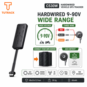 Rastreador GPS para Motocicleta, Bicicleta Eléctrica, Scooter y Vehículo, Cableado, de Amplio Rango 9-90V, Conexión Directa al Servidor, Detección ACC del Estado del Motor - Product Image 1