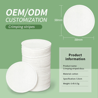 N-stock Wholesale Pad Premium Strong Absorbent 100% Pure Cotton 5.8cm Diameter Cotton Remover Pads for Face Makeup Tools