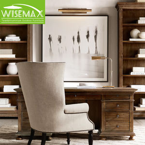 विसममैक्स फर्नीचर अमेरिकी देश ओक लकड़ी अध्ययन तालिका क्लासिक रेट्रो आयताकार लेखन डेस्क - Product Image 2