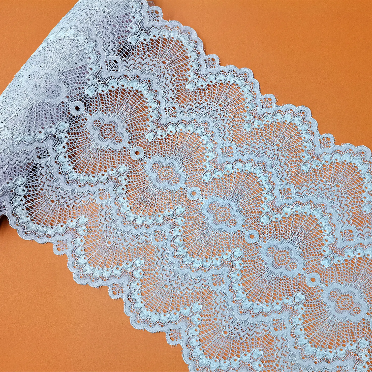 New African lace stretch lace trim, 22cm nylon and spandex elastic lace for underwear lingerie