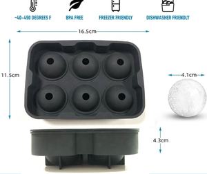 Molde de Silicona para Hacer Bolas de Hielo Grandes para Whisky, Vino, <span class=keywords><strong>Macallan</strong></span>, Molde de Silicona para Cubitos de Hielo Redondos - Product Image 6