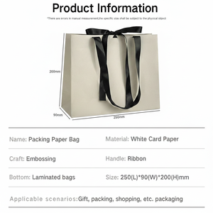 Bolsas de Papel de Lujo Impresas Personalizadas, Bolsas de Regalo con Acabado Mate de Alta Gama para Joyería y Ropa, Bolsas de Compra Ecológicas - Product Image 2