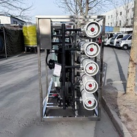 Machine de dessalement d'eau salée à haute capacité 5000 LPH avec pompe PLC, osmose inverse et cuve sous pression en acier inoxydable 304 pour eau potable et irrigation