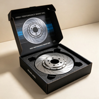 Boîte d'expédition pour disques de frein en carton ondulé résistant aux chocs, avec pelliculage brillant, gaufrage, recyclable, écologique, emballage pour pièces automobiles