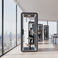 Cabine téléphonique insonorisée UNIBOOTH, écologique, rembourrée et silencieuse, pour appels et espace de travail concentré