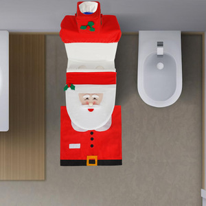 Juego de Cortina de Ducha y Cubierta para Tapa de Inodoro con Temática Navideña, Decoraciones Festivas para el Hogar, Juego de Regalo Navideño - Product Image 4