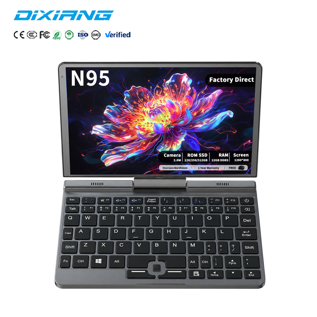 OEM Bulk Factory Supply 2-in-1 Convertible Laptop 8" 10-Point Touch Intel N95 DDR5 12GB+512GB SSD Win11 Business Tablet Laptop