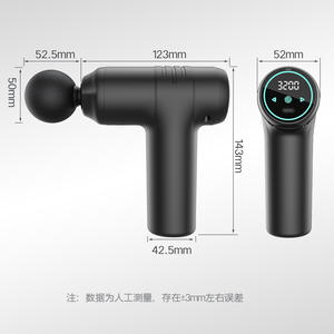 Mini pistolet de massage avec 4 têtes, moteur sans balais, 3200 tr/min, rechargeable par USB, masseur corporel complet pour le cou et le soulagement musculaire - Product Image 2