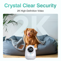 Caméra de surveillance WiFi Botslab Indoor Cam 2E Pro C213 2.7K HD CMOS avec vision nocturne pour animaux de compagnie, IA Cloud/NVR/Carte mémoire