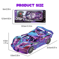 Coche RC Estilo Bugatti Escala 1:20 4 Canales Función Completa Acabado Electrochapado Colorido Listo para Usar Interior/Exterior con Cargador para Niños