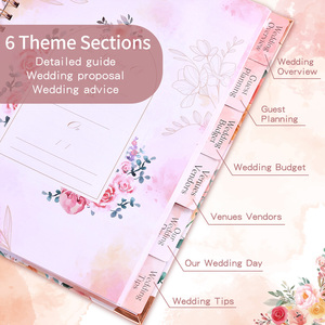 Agenda Matrimoniale con Copertina Rigida Floreale e Adesivi, 132 Pagine, Diario Nuziale per la Sposa, <span class=keywords><strong>Libro</strong></span> Organizzatore per la Pianificazione del Matrimonio con Consigli sul Budget - Product Image 3