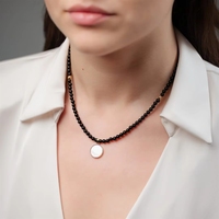 Collar de Cuentas de Cristal AB al por Mayor, Hecho a Mano, Joyería Personalizada, con Colgante de Cruz Dorada, Hipoalergénico, No se Deslustra