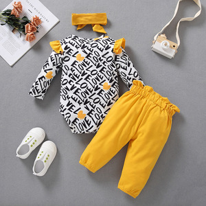 Vêtements d'hiver pour enfants, ensembles de combinaisons en coton pour bébés filles avec leggings longs de Chine - Product Image 2