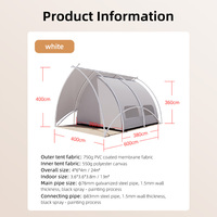 Tente de glamping hôtelier 4*6 en tissu PVC, installation rapide, pour toutes les saisons, avec salle de bain, idéale pour le camping en resort.