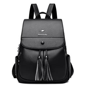 Women <b>Backpack</b> Fashion Design High Quality PU Leather Female <b>School</b> Bag Multifunction <b>Large</b> Capacity Travel <b>Backpacks</b> - Product Image 1