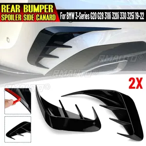 2 pièces Canards de pare-chocs arrière de voiture, couvercles de sortie d'air, garnitures de diffuseur pour BMW Série 3 G20 G28 318i 320i 330 325i 2019-2022 - Product Image 1