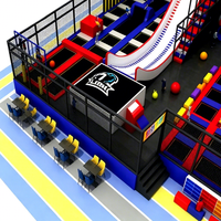 Équipement de terrain de jeu intérieur Rish Trampoline Park Outdoor Safe Durable Slides Swings Creative Designs Kids Commercial