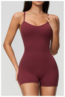 Nouvelle combinaison de sport une pièce 2026 en Spandex/Nylon sans coutures, anti-transpiration, dos croisé, moulante aux hanches, pour yoga et fitness
