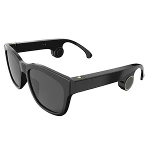 Gafas de lectura plegables de color negro y dorado para mujer, anteojos con conducción ósea inteligente, con gafas de ojo de espía de Google, novedad de 2020