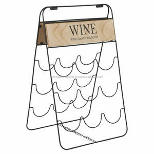 ชั้นวางขวดไวน์และบาร์โลหะดีไซน์ใหม่6ขวดสำหรับโรงแรมและบาร์ไวน์9ขวด - Product Image 2