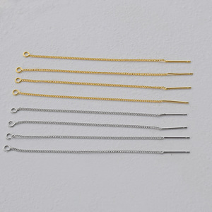 Electroplated S925 Silver Needle Earring Accessories <b>Chain</b> For Earring Making DIY Jewelry Findings Women's Jewelry Components - Product Image 1