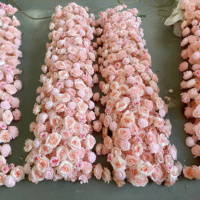 Guirlande florale artificielle en soie blanc champagne pour allée de mariage, décoration de table et toile de fond pour événements
