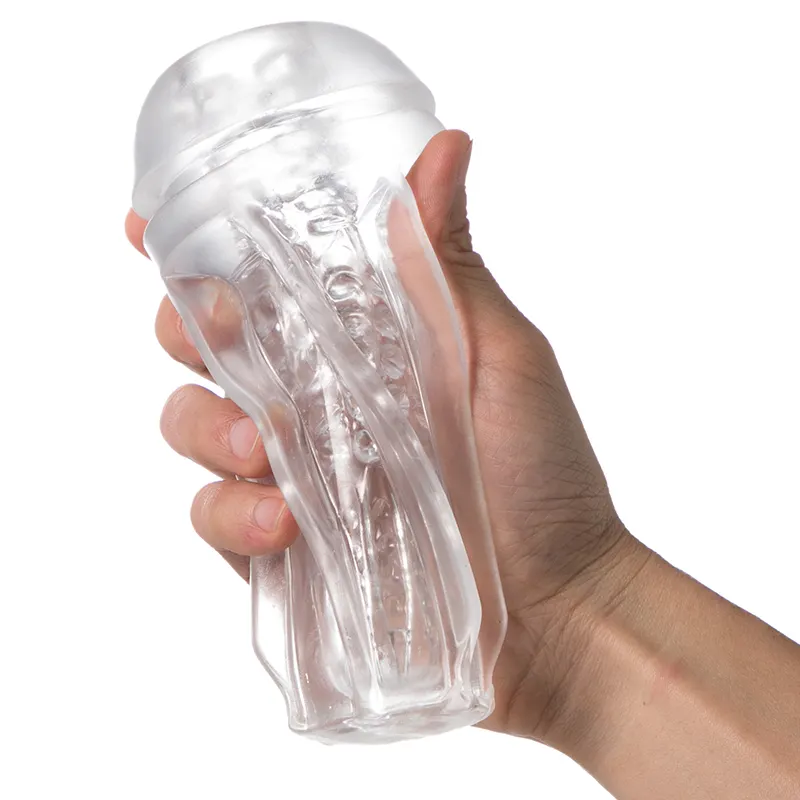 男性のための透明なマスターベーションカップ膣タイトアナル大人のセックスエクササイズ機器マスターベーショントレーニング機器製品