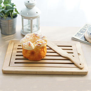 Planche à découper en bambou double face avec bac à miettes pour usage domestique - Product Image 2