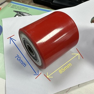 SQ 80x70mm 180x50mm Service Oem rouleaux personnalisés PU <span class=keywords><strong>roue</strong></span> <span class=keywords><strong>transpalette</strong></span> avant <span class=keywords><strong>transpalette</strong></span> <span class=keywords><strong>roue</strong></span> tout-terrain - Product Image 3