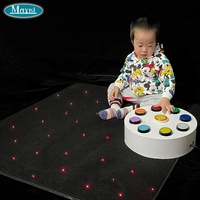 Tapis interactif en fibre optique LED, tapis tactile visuel sensoriel, tapis sensoriel en fibre optique apaisant à changement de couleur pour salles sensorielles