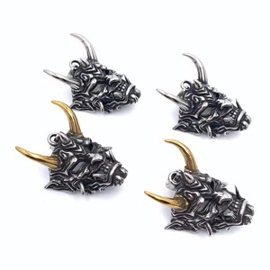 Pendentif Crâne de Taureau Monstre en Acier Inoxydable, Collier Unisexe Thème Animal, Breloque Tendance 216065 - Product Image 1
