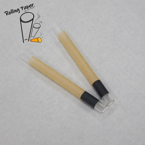 Customized <b>biodegradable</b> disposable 109MM smoking <b>paper</b> tube accessory with transparent glass mouth - Product Image 2