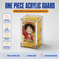 Boîtier de présentation en acrylique OP-07 pour booster box One Piece, protection UV, rangement pour cartes pré-gradées, vente en gros, logo personnalisé