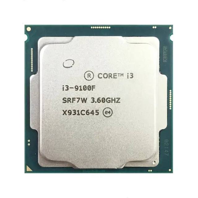 Intel Core I3-9100F Processor CPU 4Core 4Thread 3.6GHz-4.2GHz 6MB Socket LGA1151 I3-9100 I5-9400f Stock New Used Processor