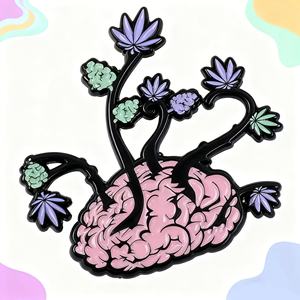 Badges en émail personnalisés en gros, mignons, à motif de dessin animé, épingles de revers en métal créatives sur le thème de l'anime pour breloques de sac à dos et petits accessoires - Product Image 3