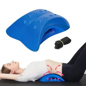 Neuankömmling Lumbal Traktion kissen Hals Lendenwirbel Traktion geräte zur Schmerz linderung Pu Memory Foam Rücken Nacken Massage Trage