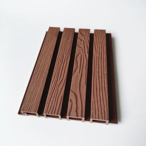 リアルな3D木目調テクスチャWPC屋外壁パネル暖かい魅力的な幾何学模様ホテル倉庫用のリアルウッドを模倣 - Product Image 3