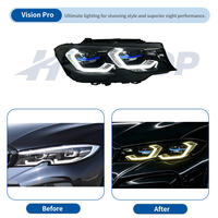 Phares HETOP G20 2018-2022 G28 Série 3, mise à niveau bicolore DRL, style Ikon, phares LED pour voiture, accessoires Plug and Play pour BMW
