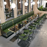 Großhandel Moderne Restaurant-Möbelsets Café Fast-Food-Sitzbänke Sofa Metall-Restauranttische und Stühle Set