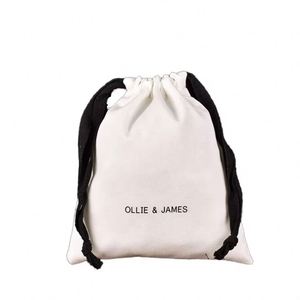 High Quality Color Canvas Waterproof <b>Drawstring</b> Tote Shopping <b>Bag</b> with Custom Logo Travel-Friendly Handled - Product Image 1