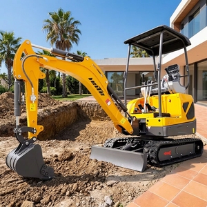 Nouvelle mini-excavatrice de 1,8 tonne, 1800 kg, excavatrice compacte sur chenilles avec certification EPA CE pour les projets de jardinage, d'agriculture, de construction et d'aménagement paysager - Product Image 4