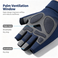 Guantes Profesionales de Microfibra para Gimnasio, Levantamiento de Pesas, Diseño H con Dorso Hueco, Ultra Transpirables, Correa de Muñeca Ajustable, Medios Dedos